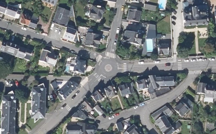 Vue aérienne du Rue Louis Billet