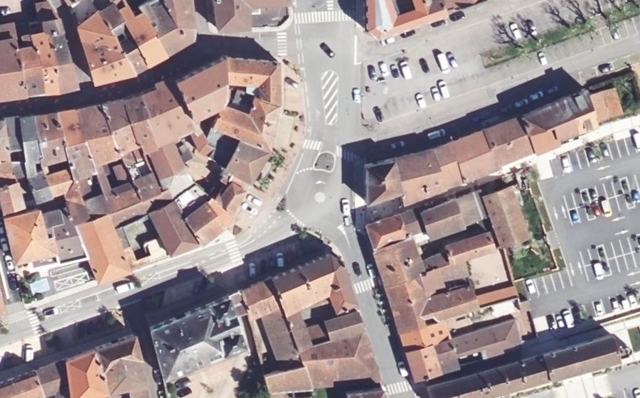 Vue aérienne du Place de la Bouverie