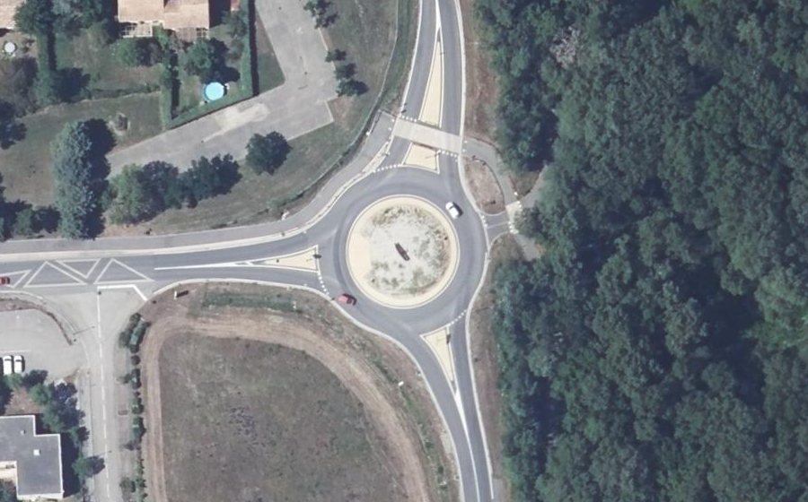 Vue aérienne du Rond-Point du Barquet