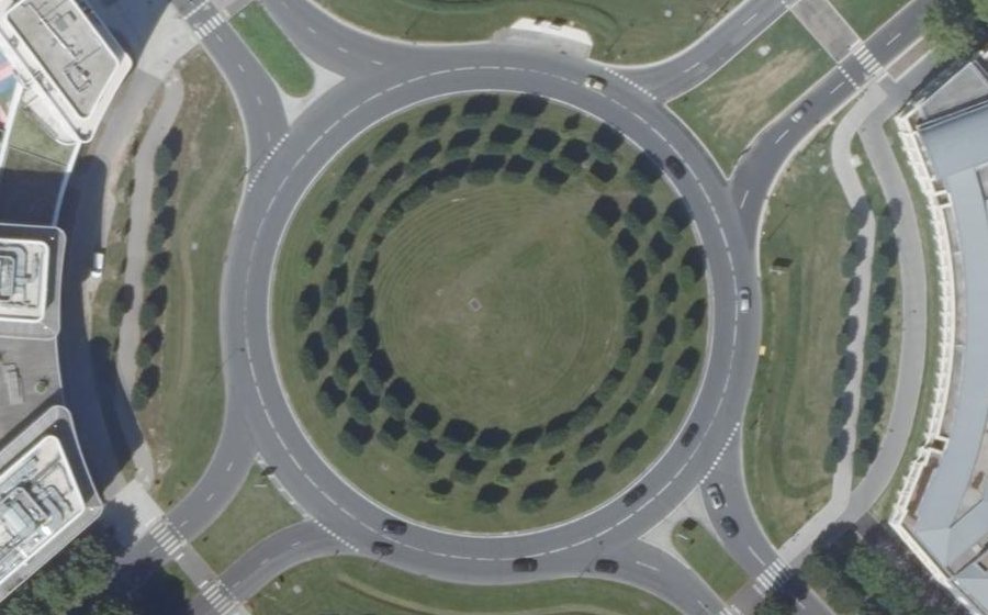 Vue aérienne du Rond-Point Simone Veil