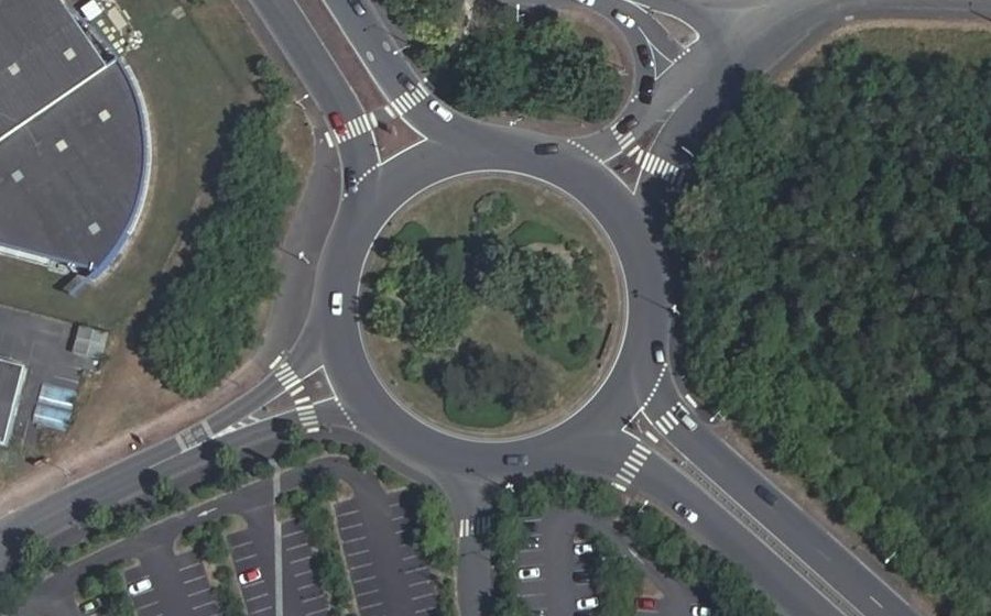 Vue aérienne du Rond-Point de l'Aéroport