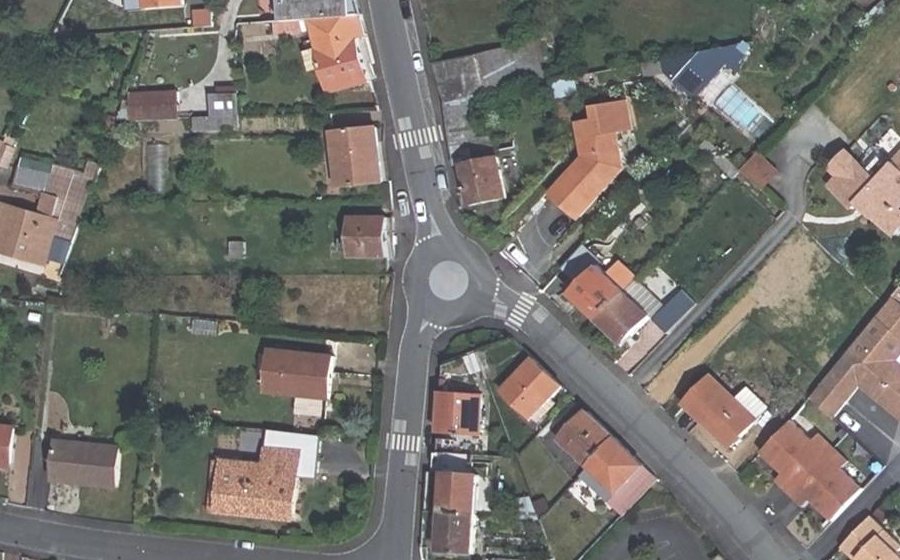 Vue aérienne du Rond-Point du Commerce