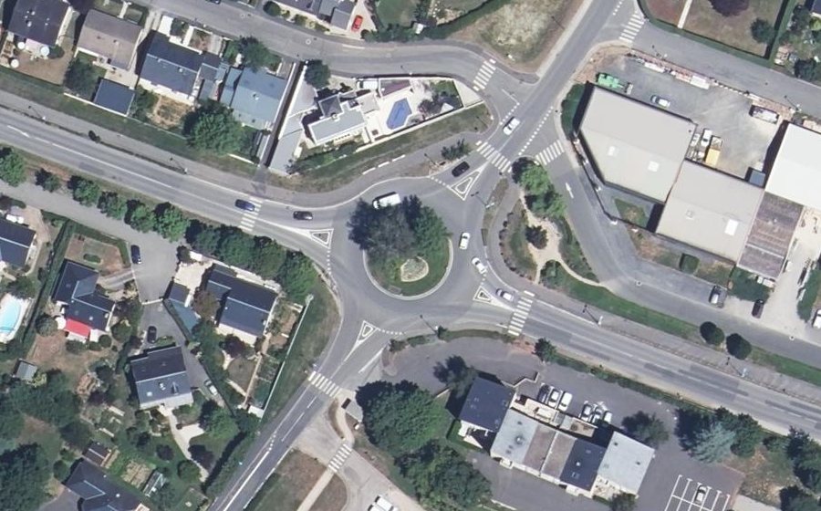 Vue aérienne du Giratoire des Balquières