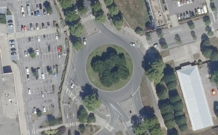 Vue aérienne du Rond-Point Pierre Brossolette