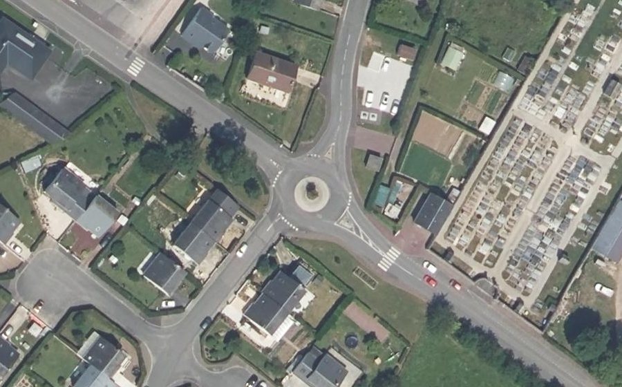 Vue aérienne du Rue de Caen