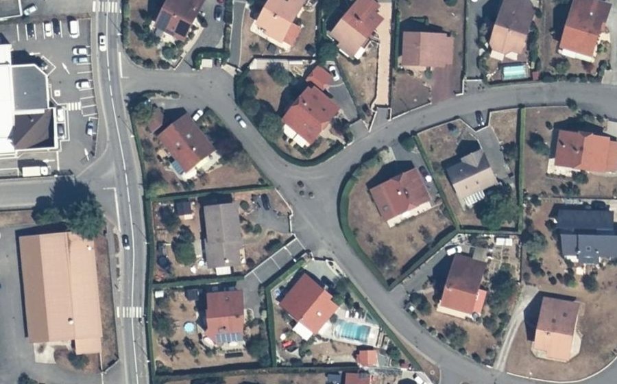Vue aérienne du Route de la Dranse
