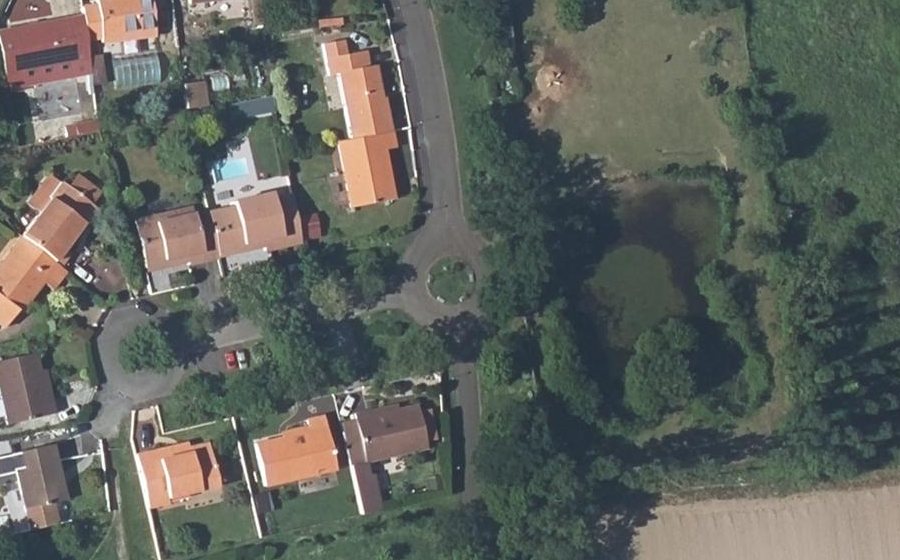 Vue aérienne du Rue du Clos de la Forêt