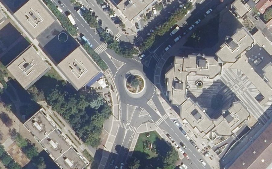Vue aérienne du Place du Maréchal Leclerc
