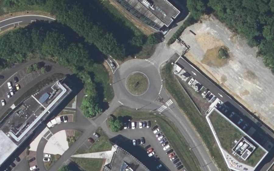 Vue aérienne du Rond-Point des Antons