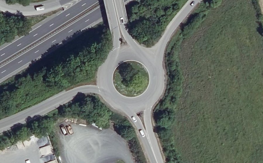 Vue aérienne du Rond-Point de Kerbenhir