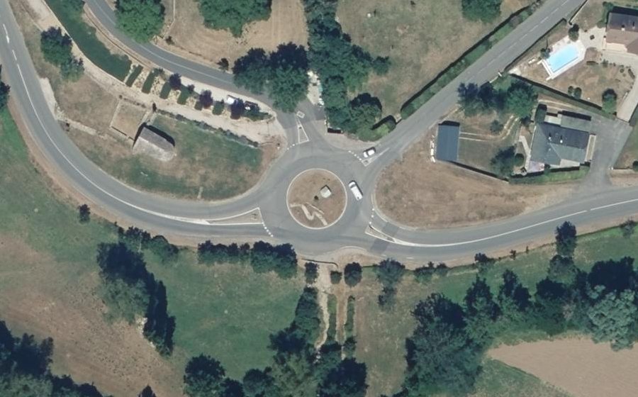 Vue aérienne du Rond-Point de la Chapelle
