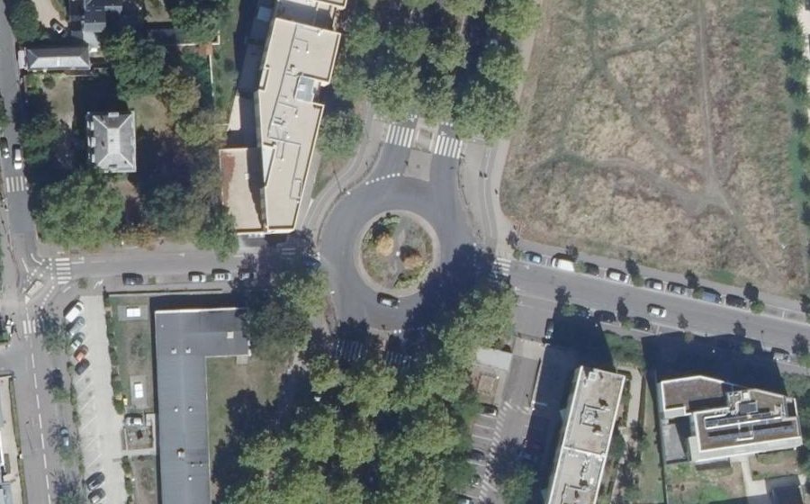 Vue aérienne du Rond-Point de Bescheville