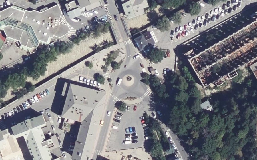 Vue aérienne du Rond-Point du Queyras