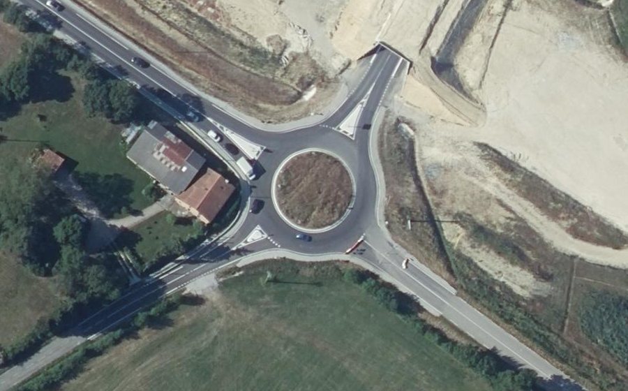 Vue aérienne du Giratoire de Narnave