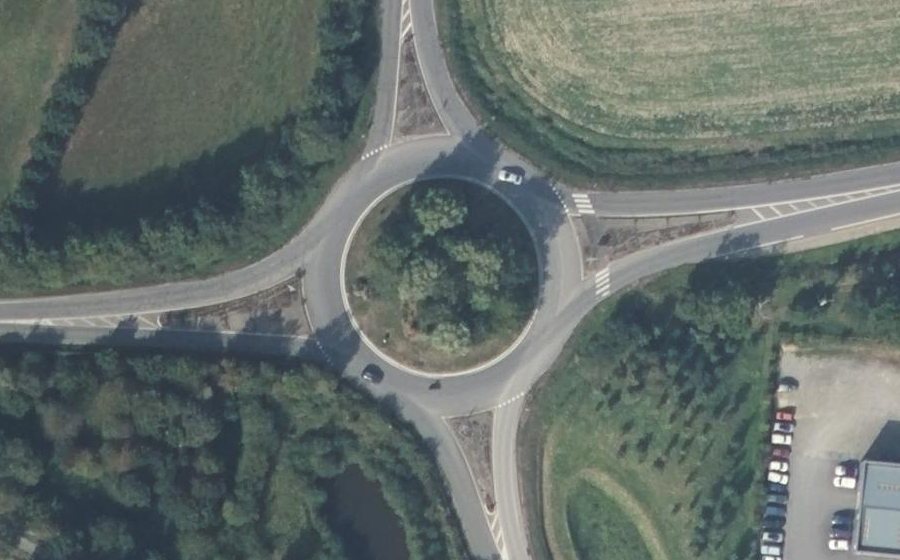 Vue aérienne du Rond-Point des Mares Noires