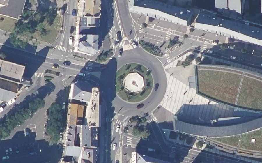 Vue aérienne du Giratoire Simone Veil