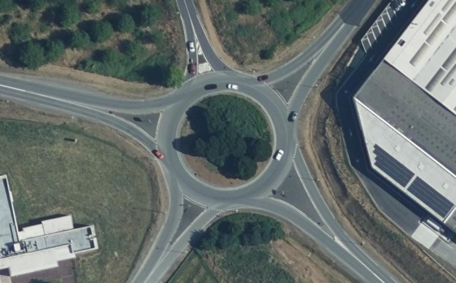 Vue aérienne du Rond-Point de Pierre Brune