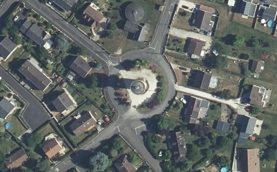 Vue aérienne du Rue du Château d'Eau