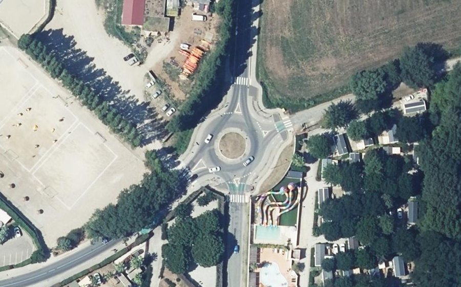 Vue aérienne du Rond-Point Les Paganes