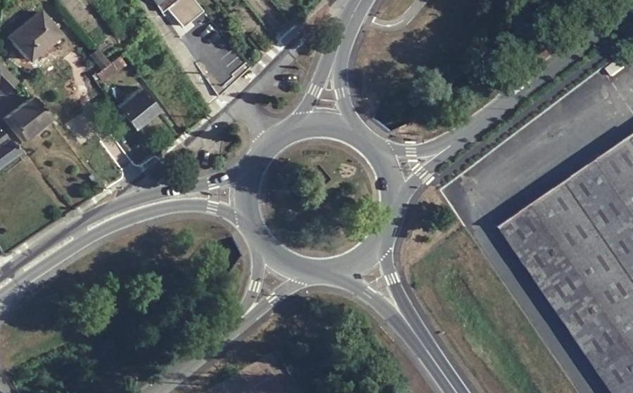 Vue aérienne du Rond-Point d'Eppstein