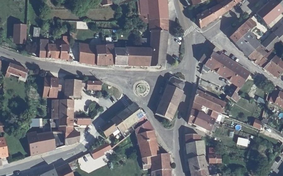 Vue aérienne de la Place du Jet d'Eau