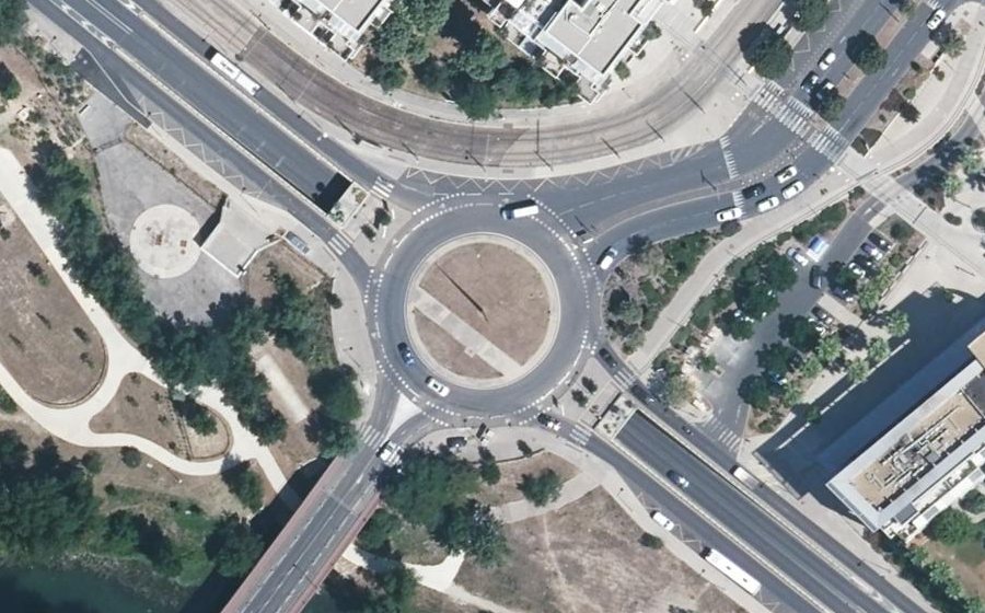 Vue aérienne du Rond-Point Charles de Gaulle