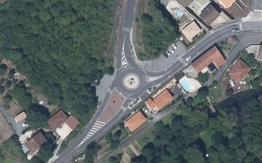Vue aérienne du Route des Fours à Chaux