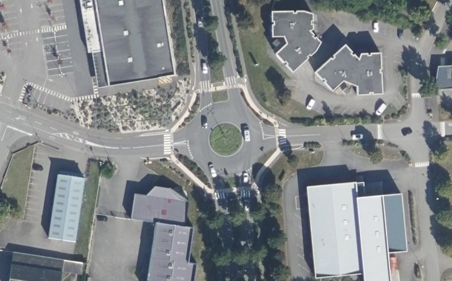 Vue aérienne du Rond-Point de la Briqueterie