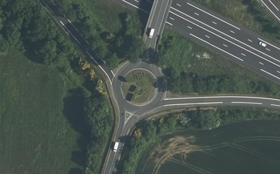 Vue aérienne du Rond-Point de Saint-Hilaire