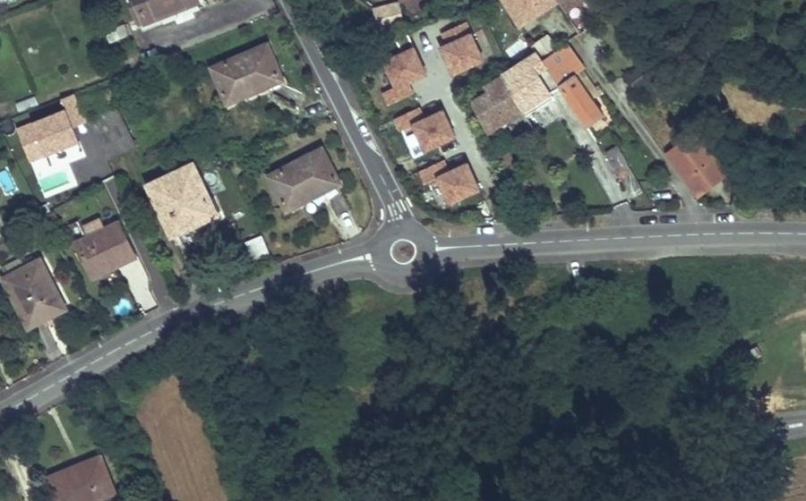 Vue aérienne du Rue des Gourgues