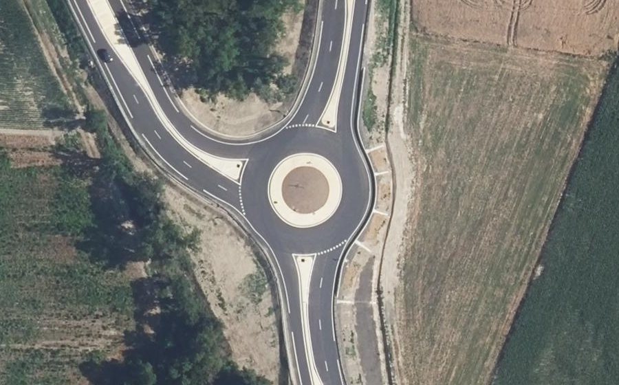 Vue aérienne du Route Nationale 7