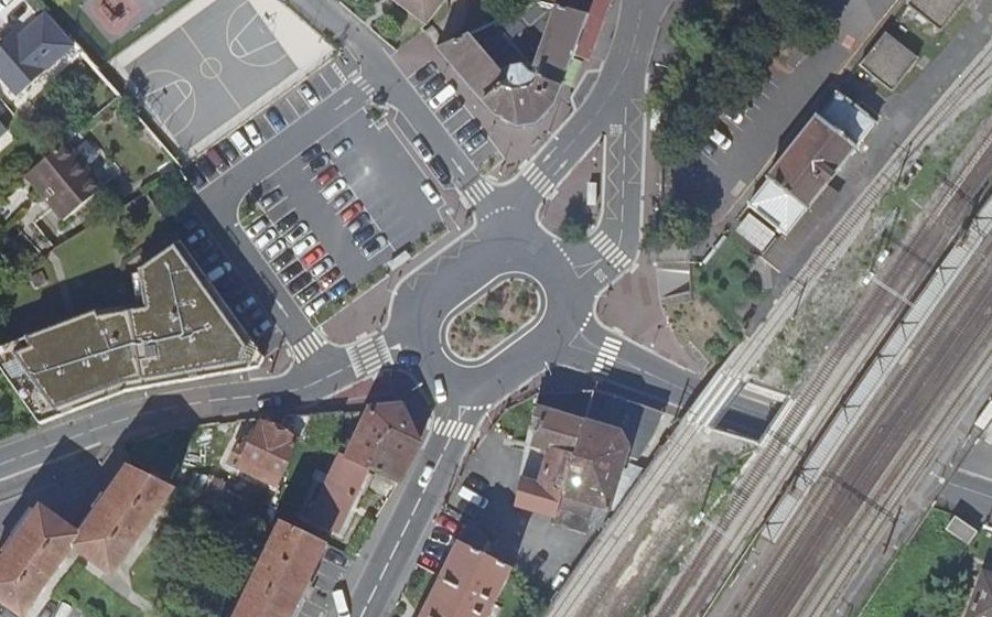 Vue aérienne du Place Rothenburg-Ob-der-Tauber