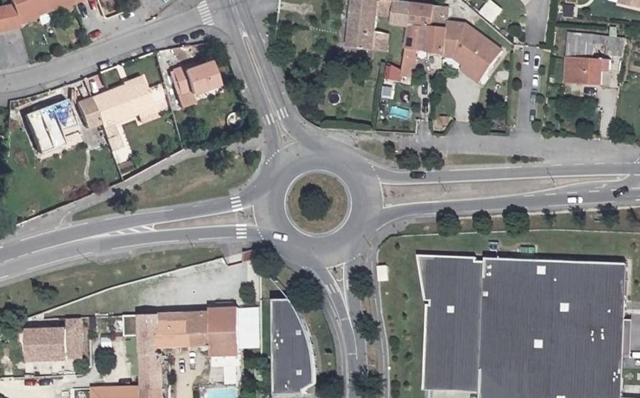Vue aérienne du Route de Montélier