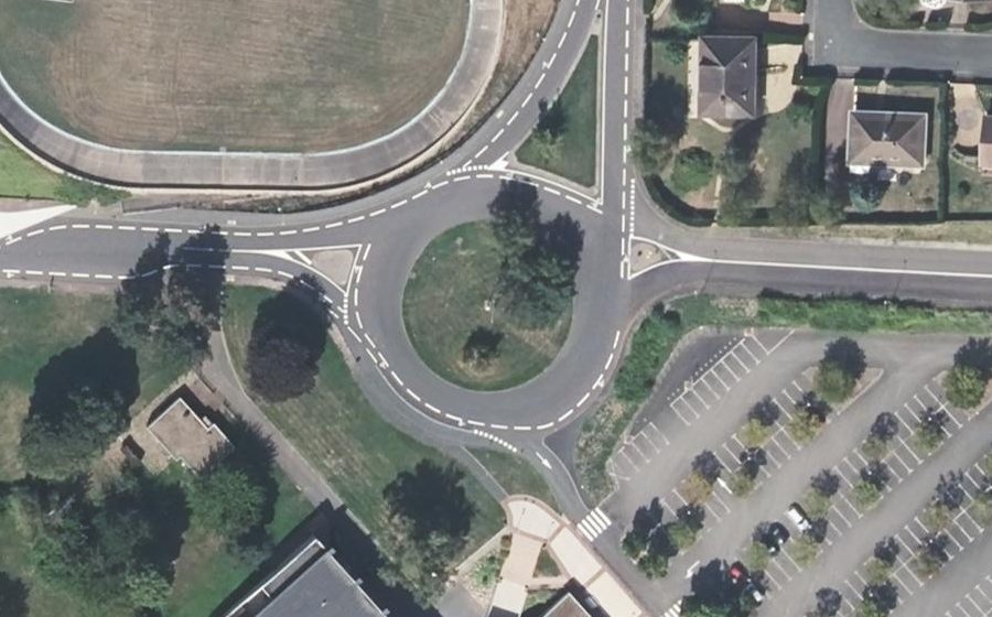 Vue aérienne du Carrefour de l'Europe