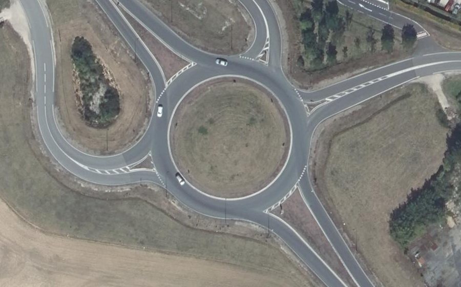 Vue aérienne du Route de Dun