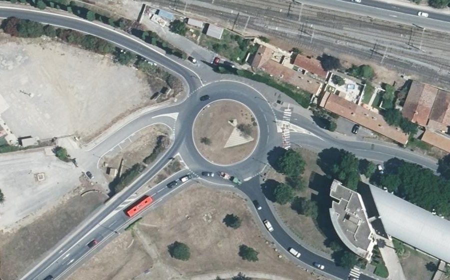 Vue aérienne du Rond-Point Pierre Brousse