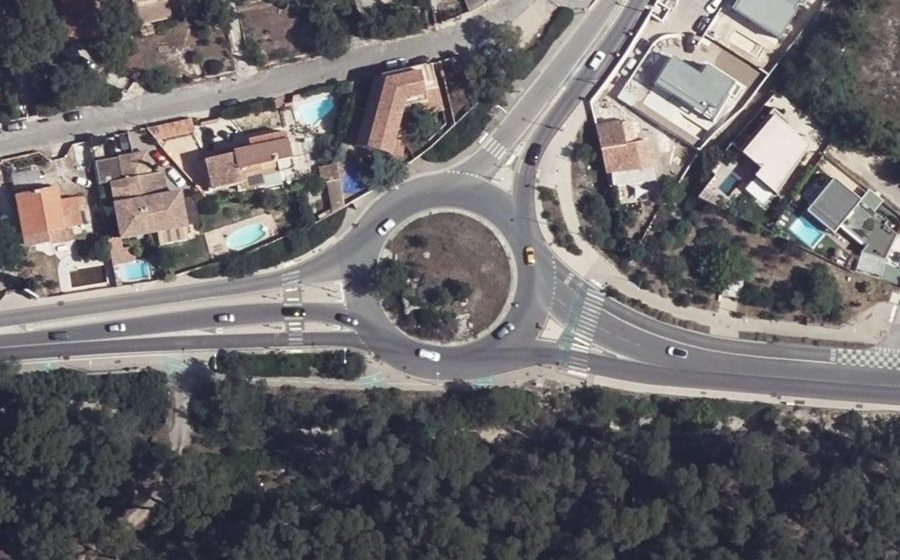 Vue aérienne du Rond-Point Louis Pierrein