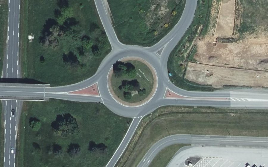 Vue aérienne du Rond-Point Ormes Est