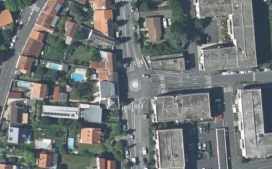 Vue aérienne du Rue Charles Rivière