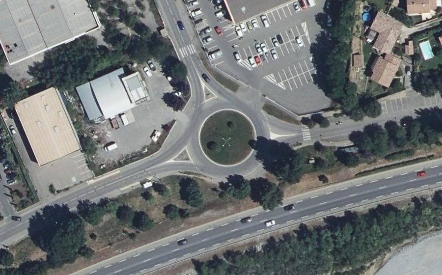 Vue aérienne du Rond-Point Léonard de Vinci