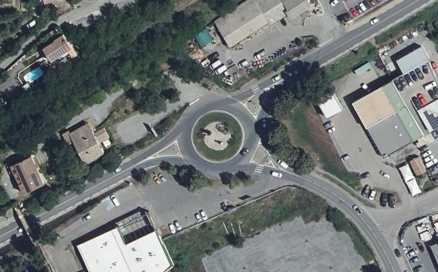 Vue aérienne du Rond-Point des Coussières