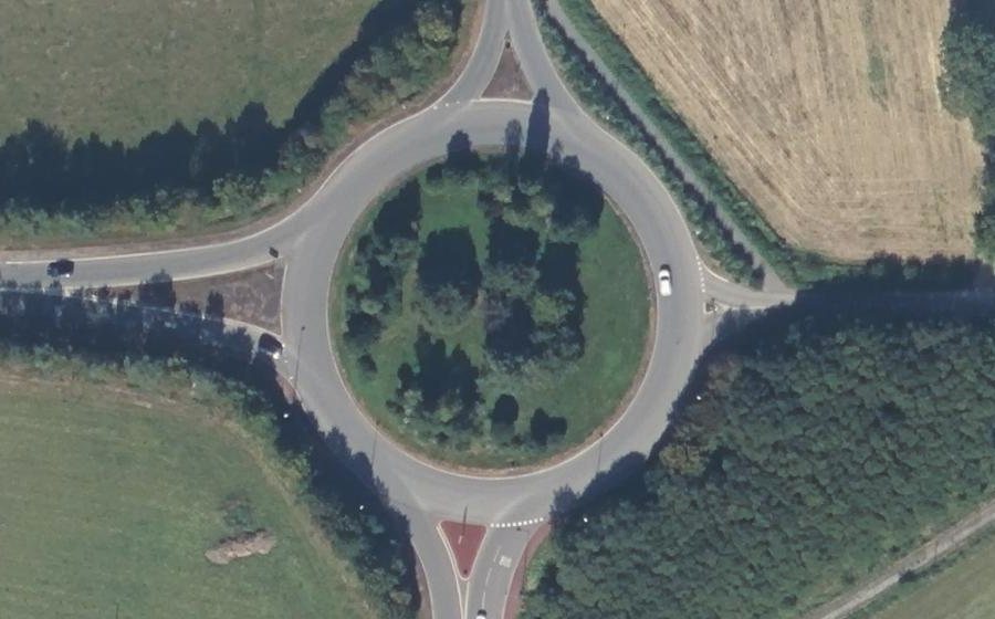 Vue aérienne du Rond-Point de Maison Blanche