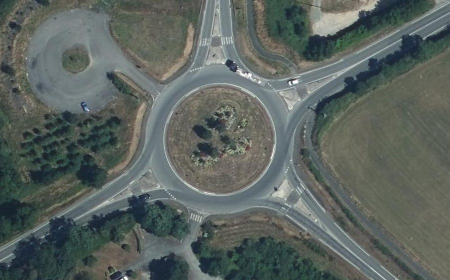 Vue aérienne du Rond-Point du Riot du Plessis