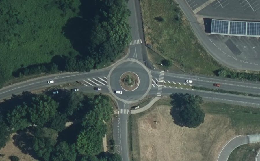 Vue aérienne du Rond-Point de Diosig