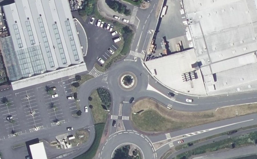 Vue aérienne du Rue de Joncs