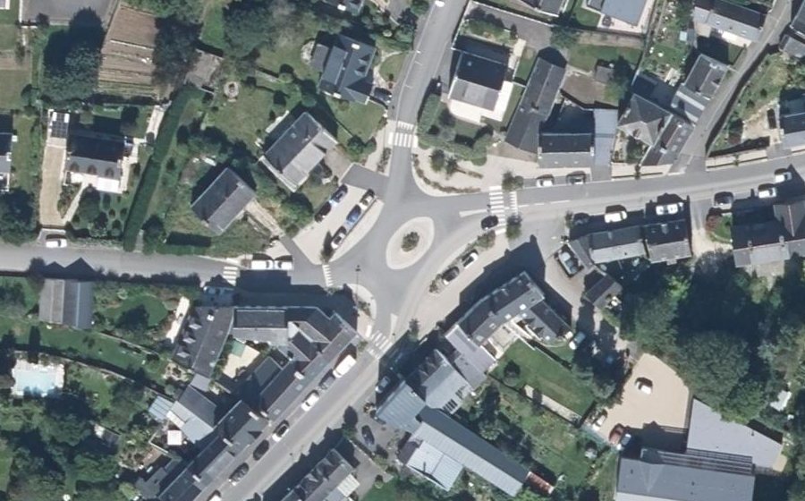 Vue aérienne du Rue du Hirello