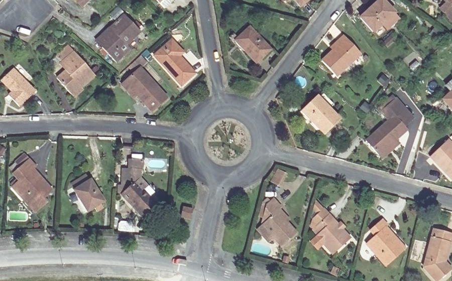 Vue aérienne du Rond-Point de la Pléiade