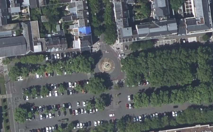 Vue aérienne du Rond-Point Lafayette