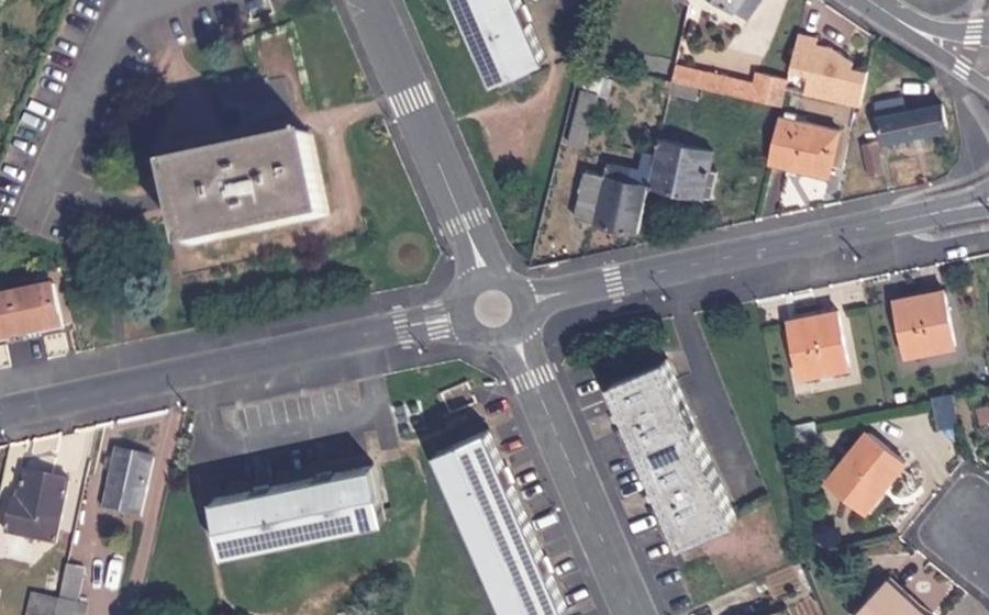 Vue aérienne du Boulevard de Hannut