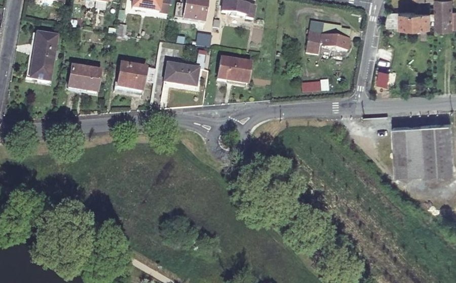 Vue aérienne du Rue des Platanes